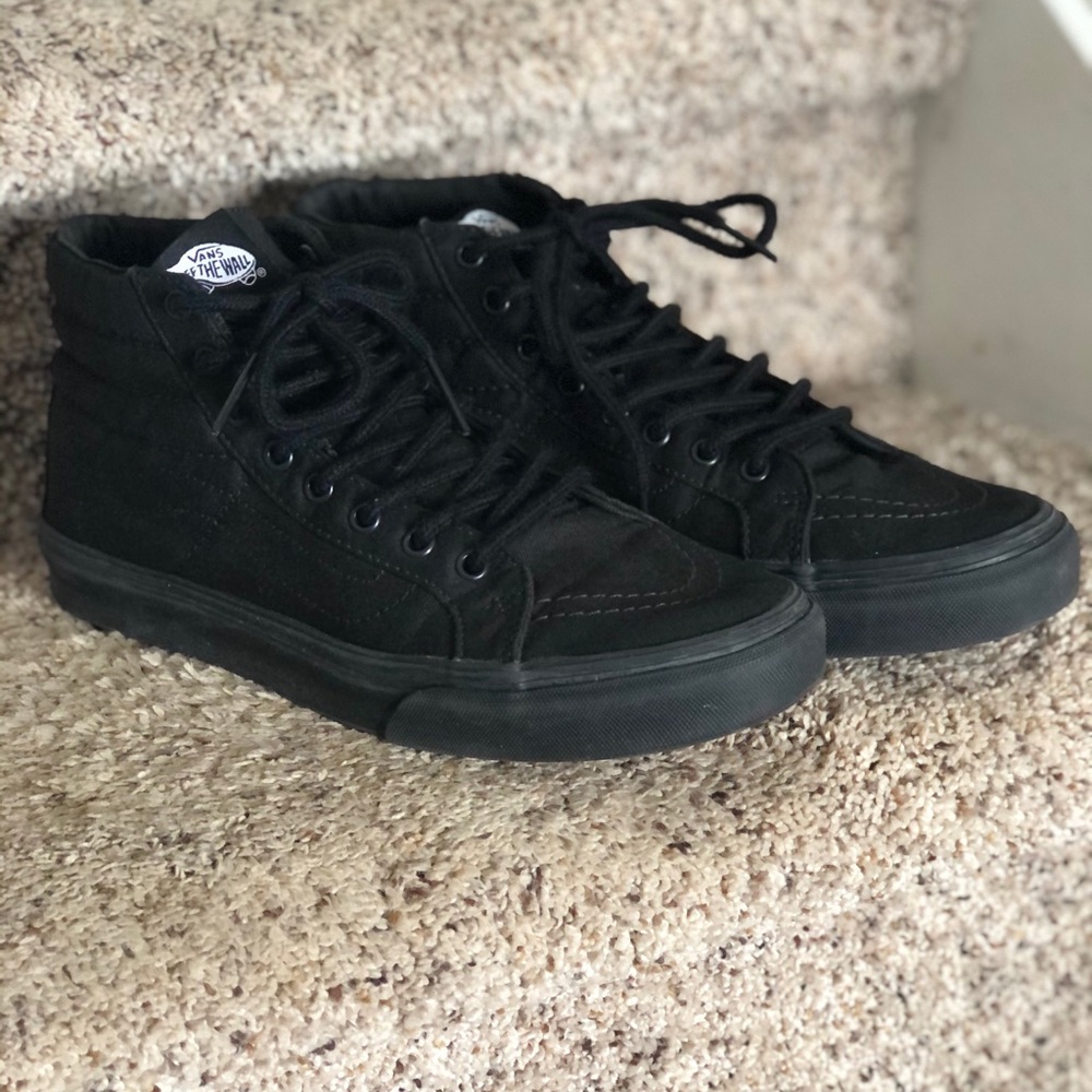 Vans High Top All Black Skate Shoes